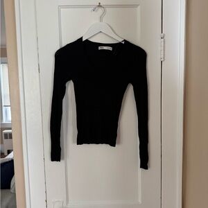 Zara Black Long Sleeve Tee